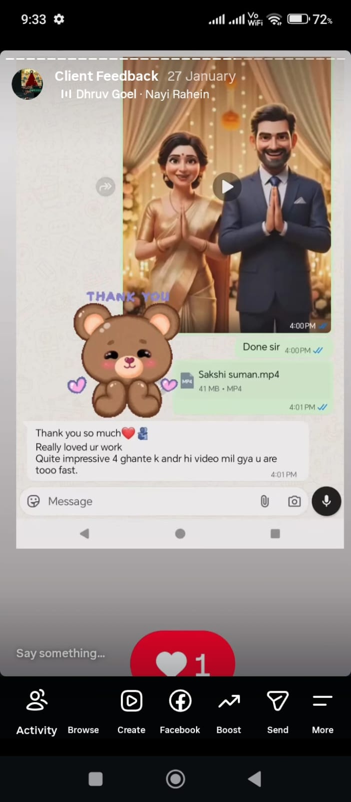 Real sarikainvite client feedback 9